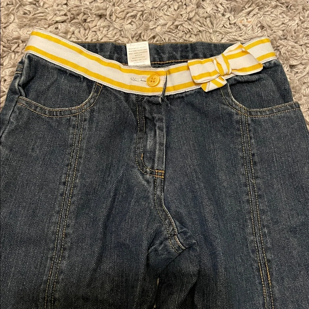 2007 Gymboree Outlet Flare Jeans w/Sunflower Embroidery, Size 7